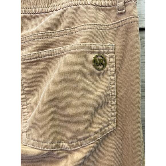 Michael Kors Capris Womens 10 Beige Tan Corduroy Cropped Stretch Cotton - Picture 8 of 11
